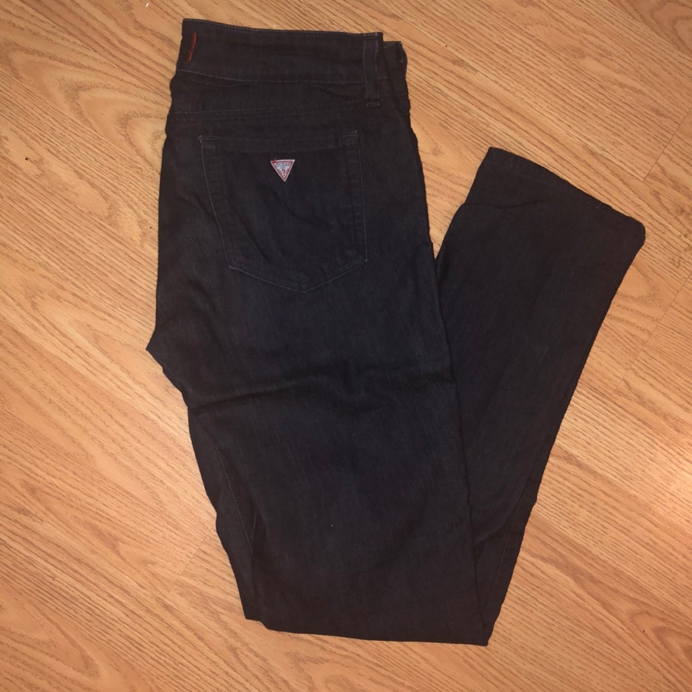 Dark blue Guess skinny jeans medium rise